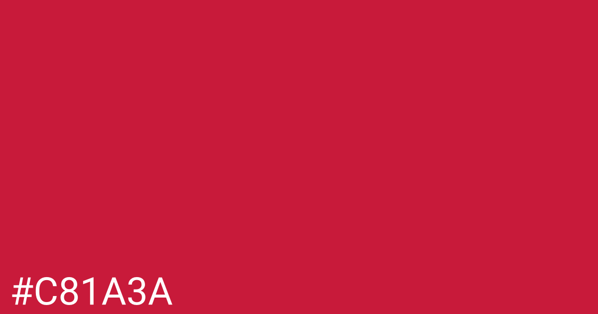 Hex color #c81a3a graphic