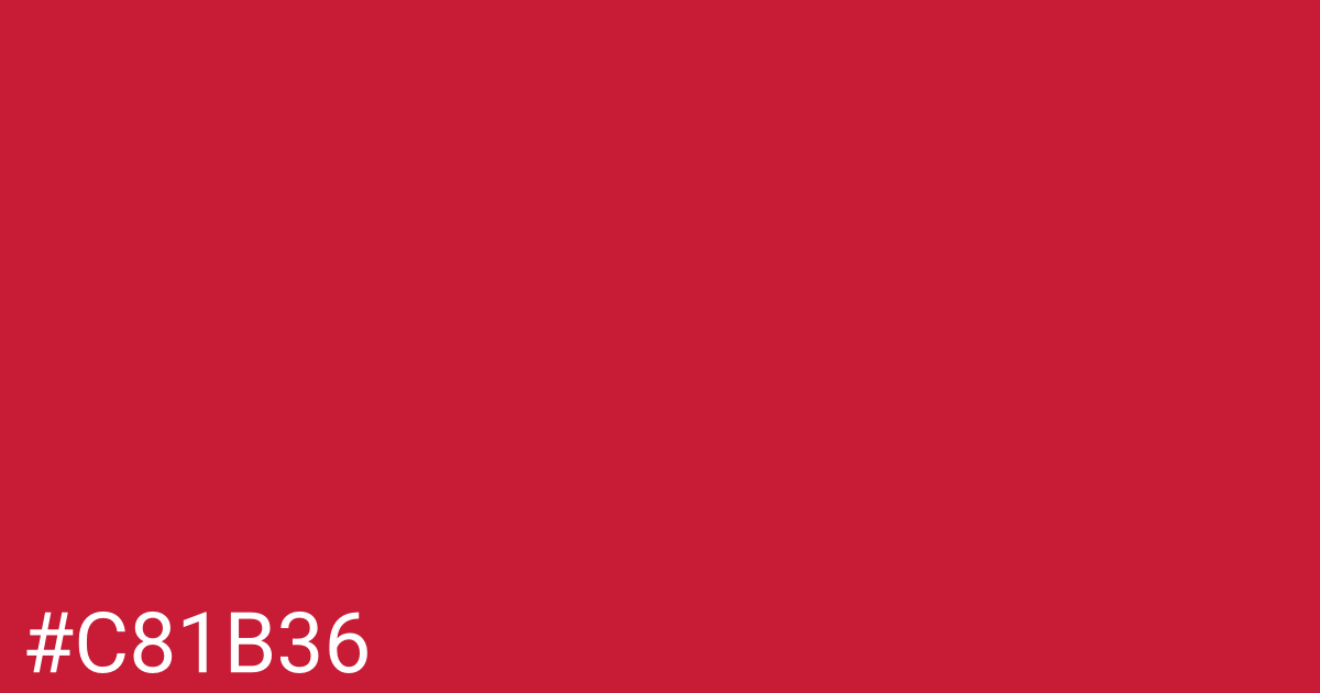 Hex color #c81b36 graphic