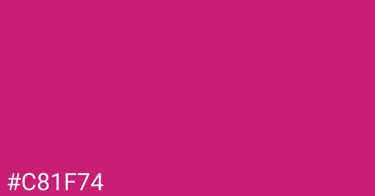 Hex color #c81f74 graphic