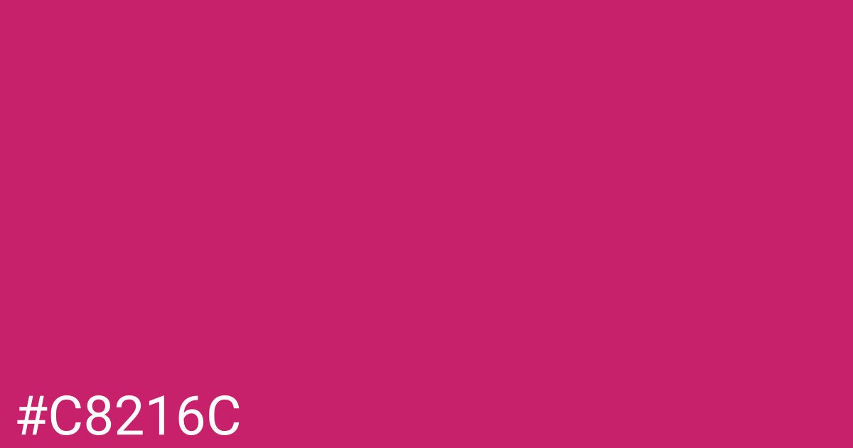 Hex color #c8216c graphic