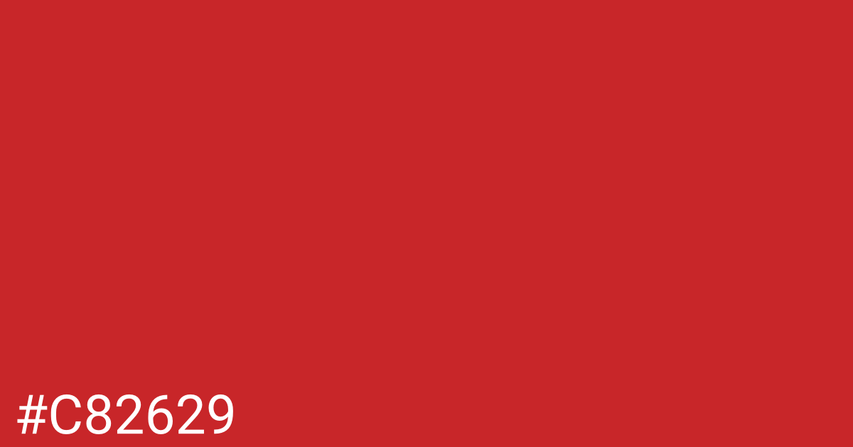 Hex color #c82629 graphic