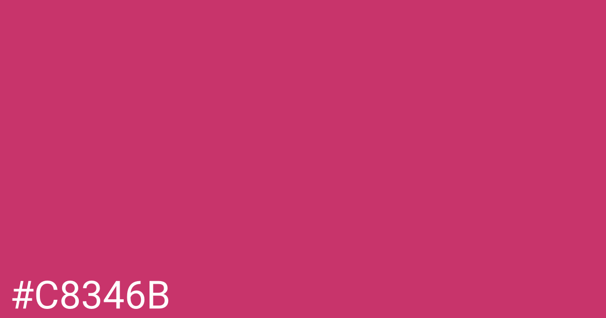 Hex color #c8346b graphic