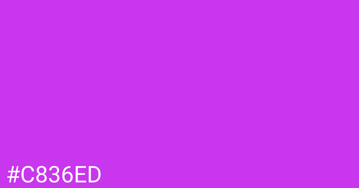 Hex color #c836ed graphic