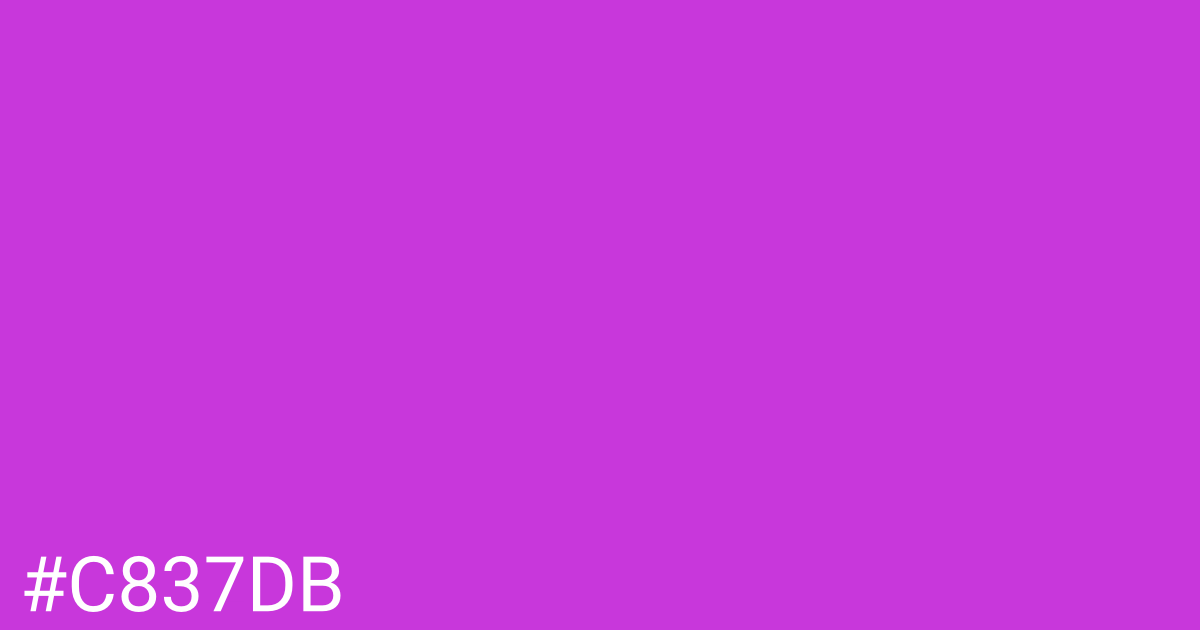 Hex color #c837db graphic