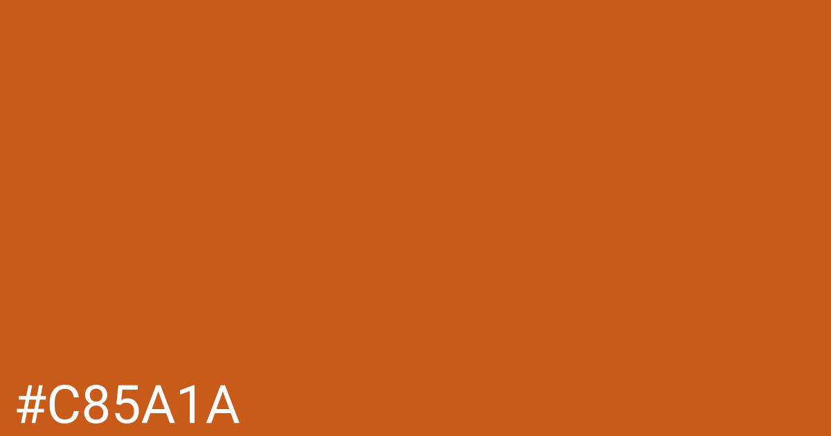 Hex color #c85a1a graphic