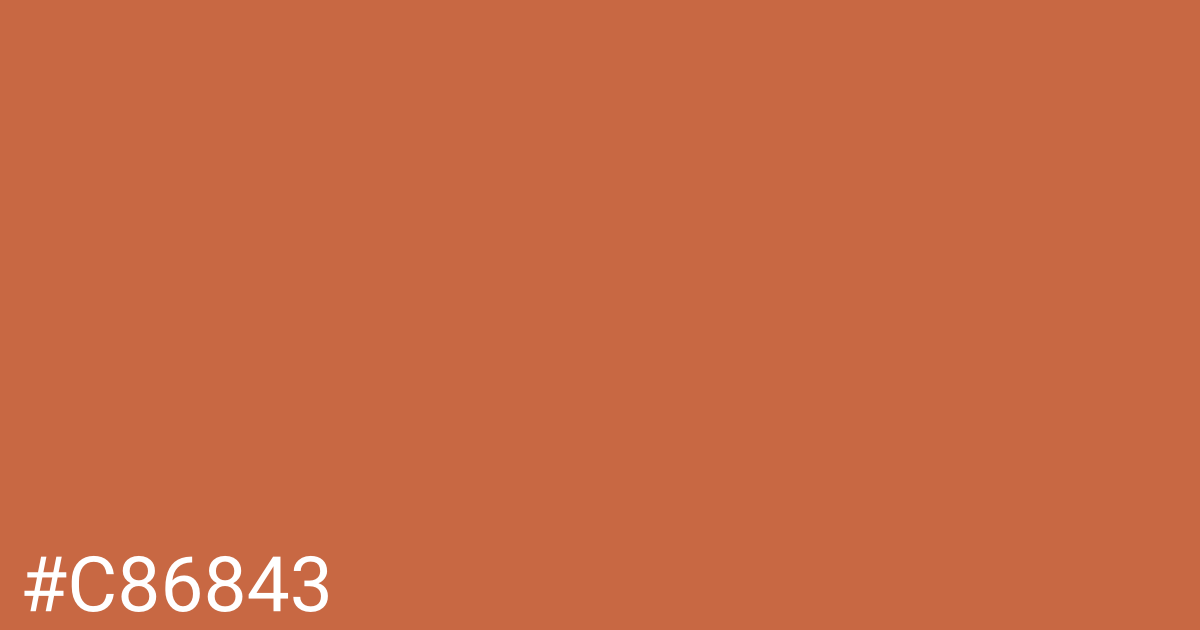 Hex color #c86843 graphic