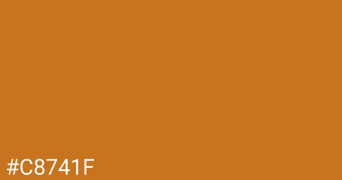 Hex color #c8741f graphic