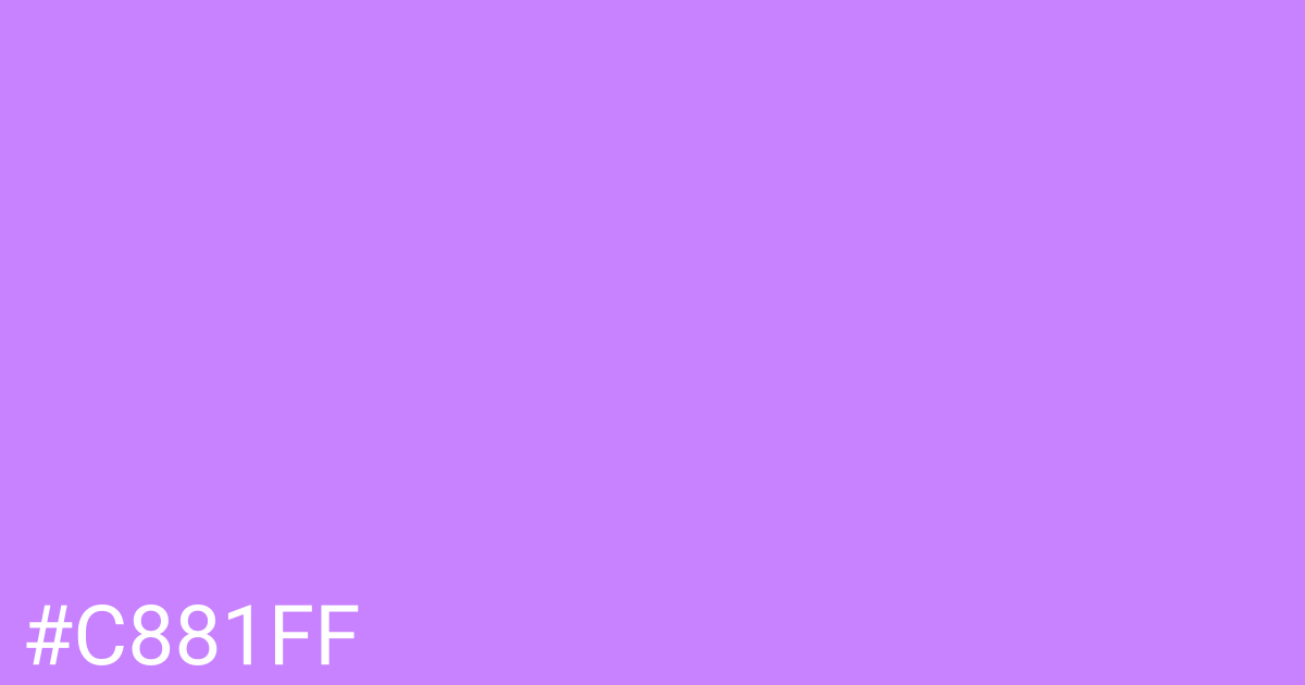 Hex color #c881ff graphic