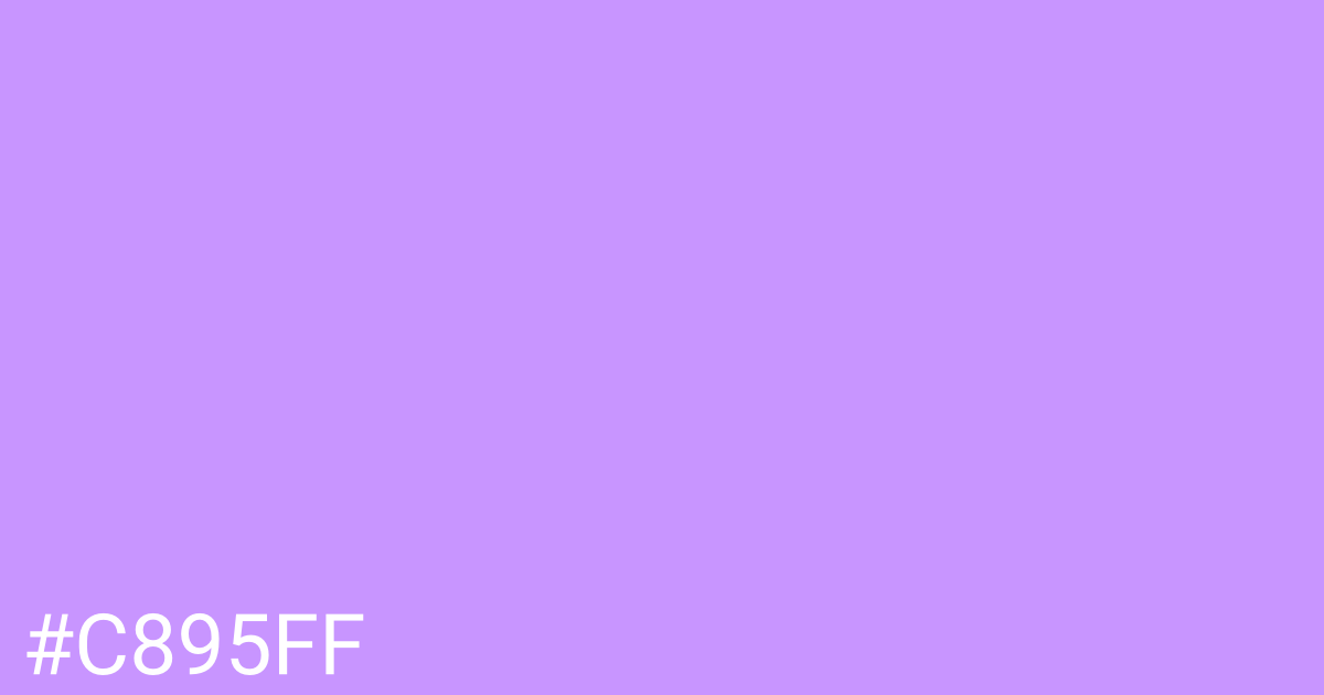 Hex color #c895ff graphic