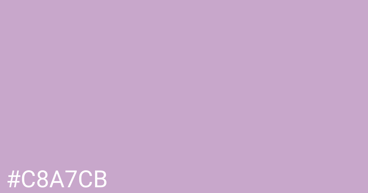 Hex color #c8a7cb graphic