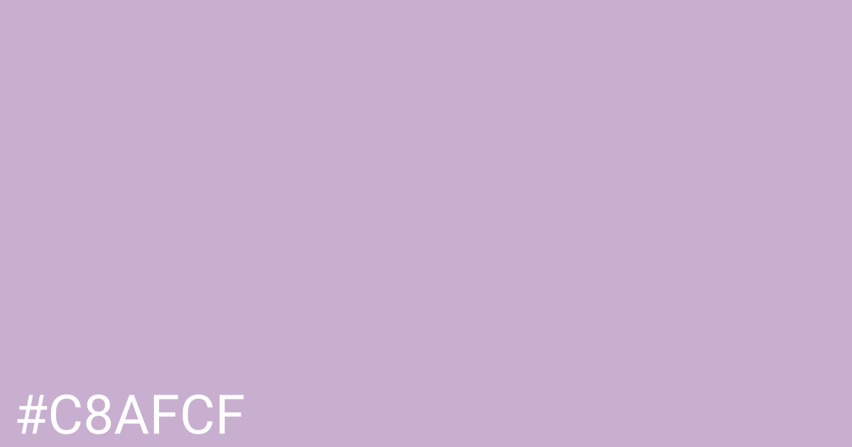 Hex color #c8afcf graphic