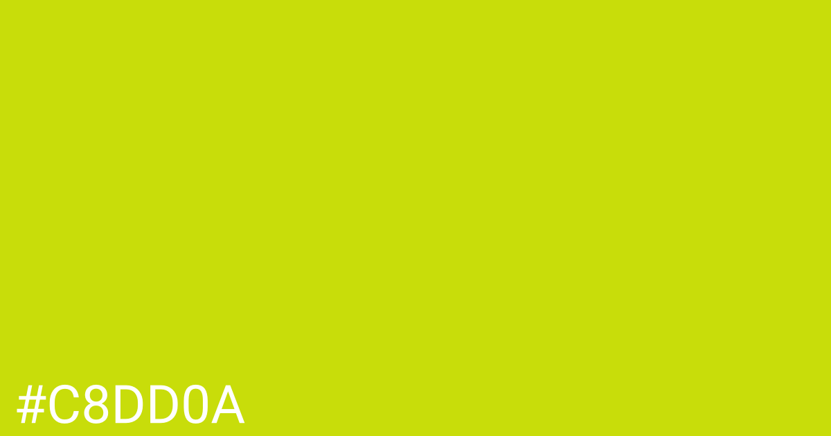 Hex color #c8dd0a graphic