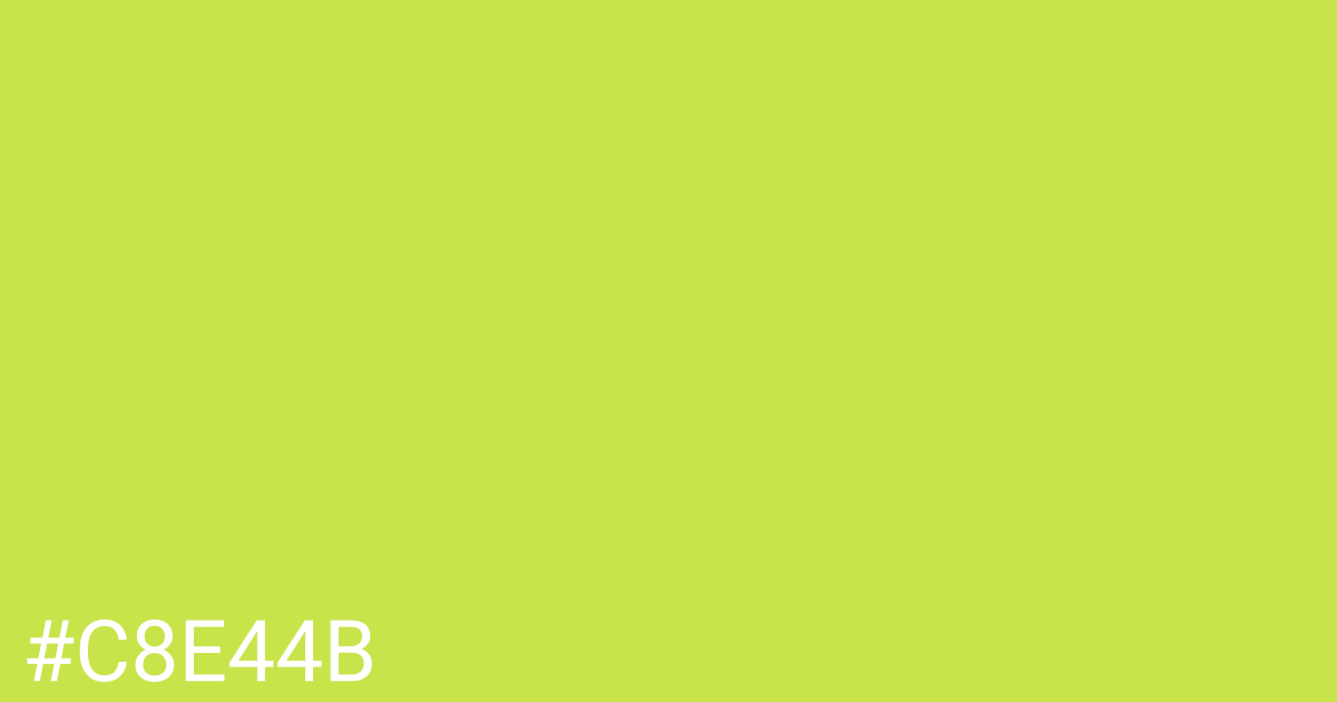 Hex color #c8e44b graphic