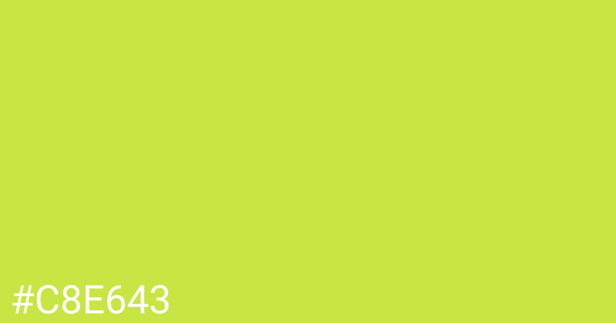 Hex color #c8e643 graphic