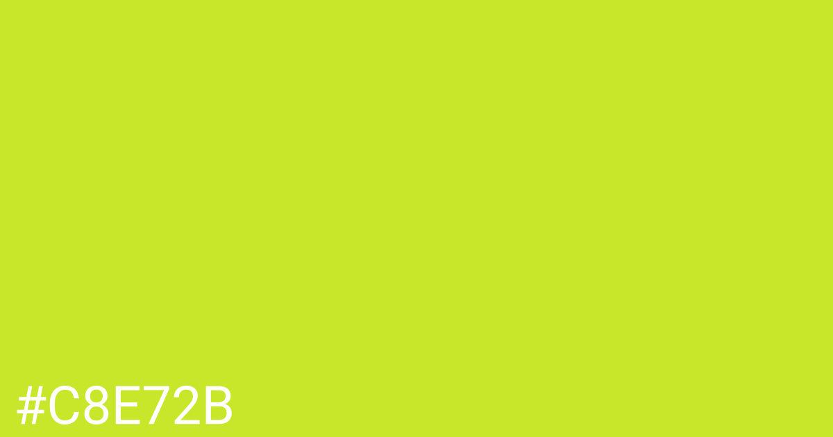 Hex color #c8e72b graphic