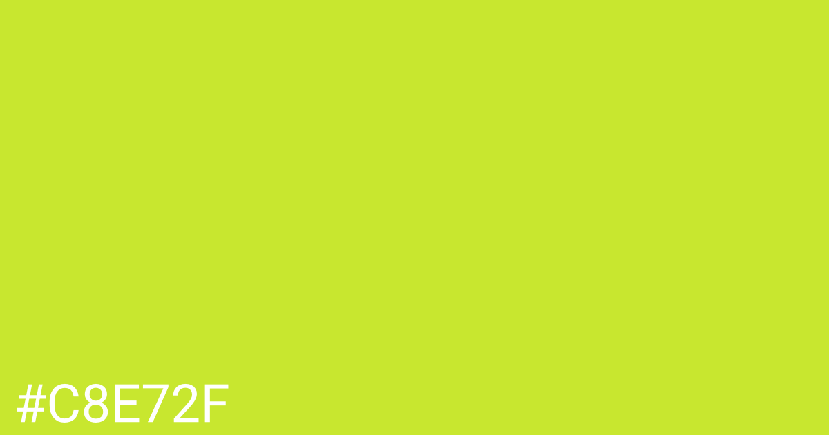 Hex color #c8e72f graphic