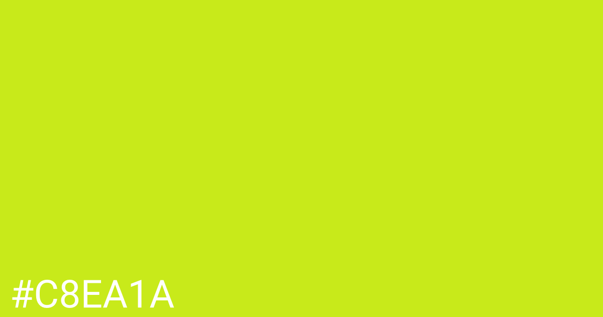 Hex color #c8ea1a graphic