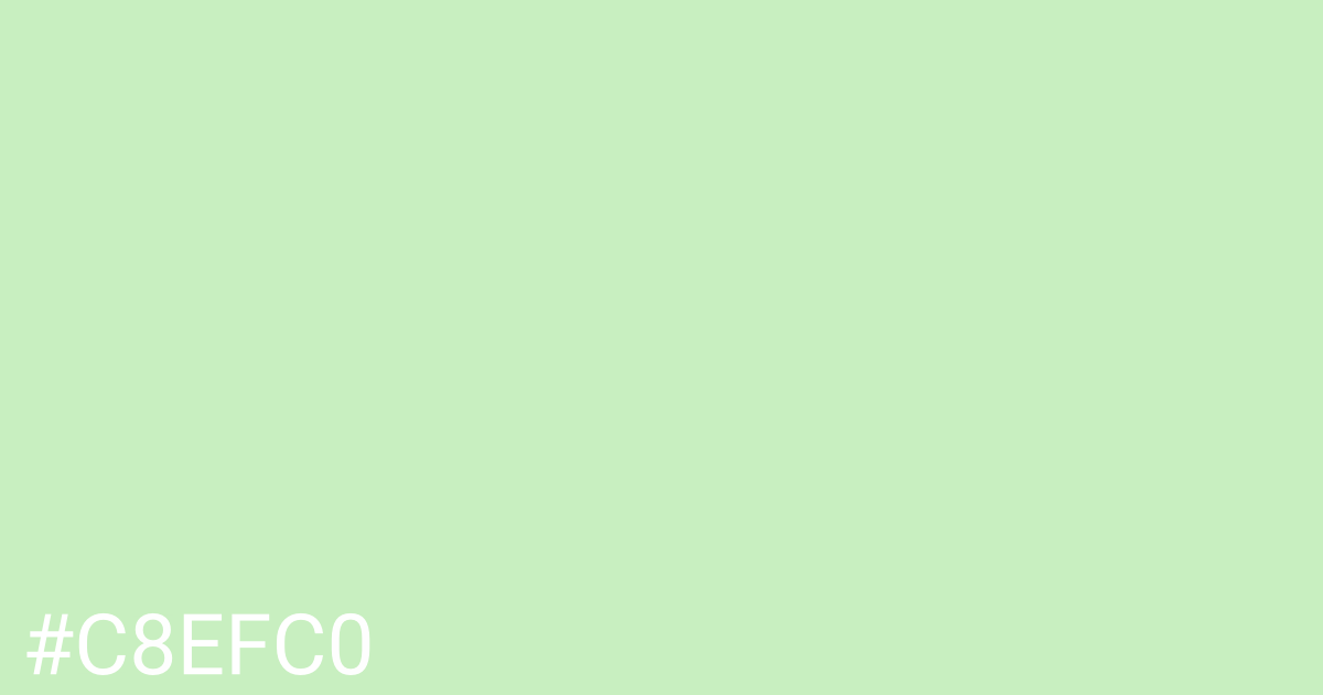 Hex color #c8efc0 graphic