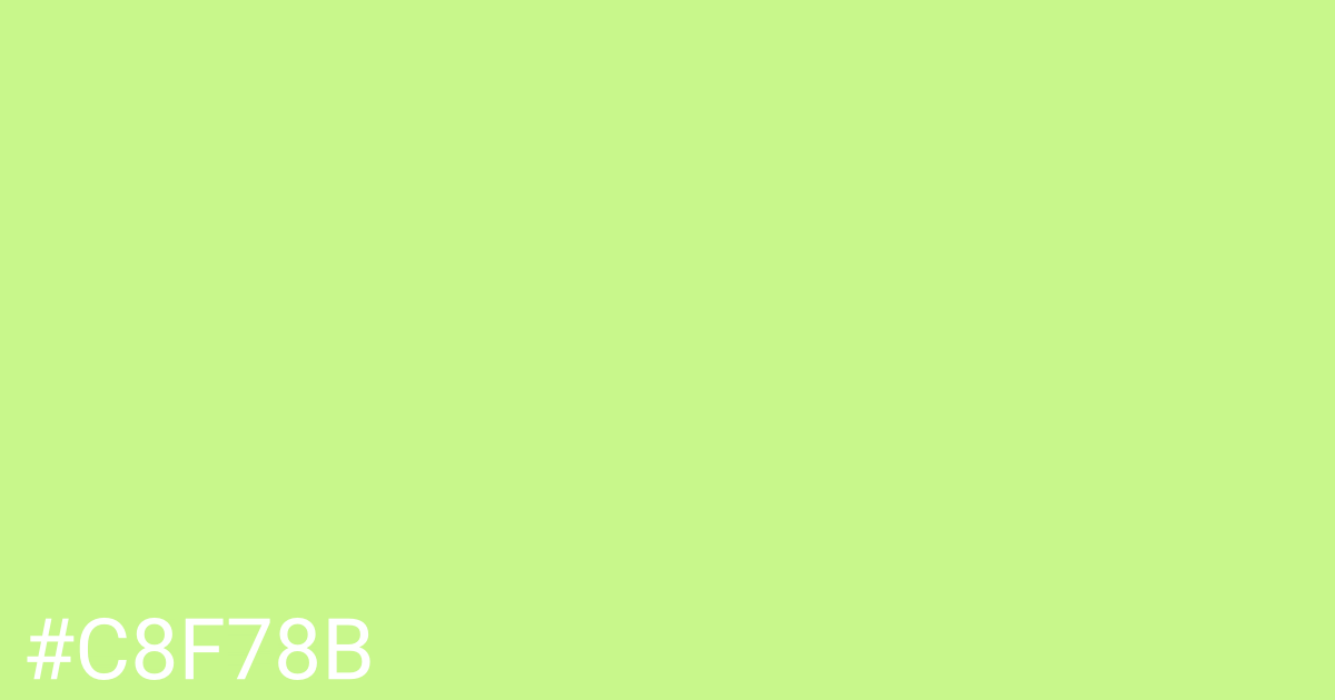 Hex color #c8f78b graphic