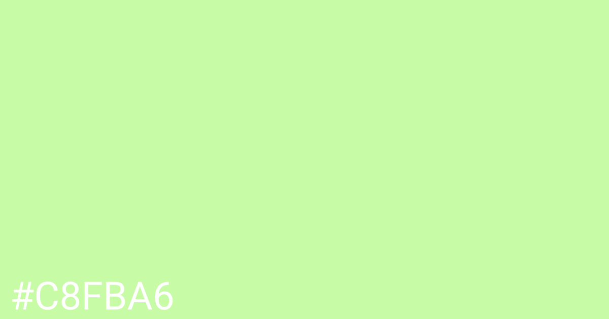 Hex color #c8fba6 graphic