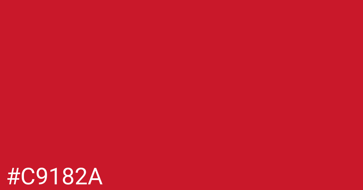 Hex color #c9182a graphic