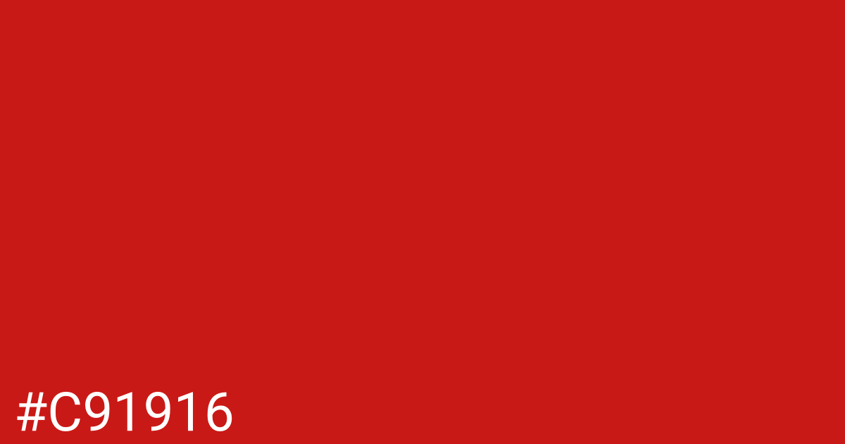 Hex color #c91916 graphic