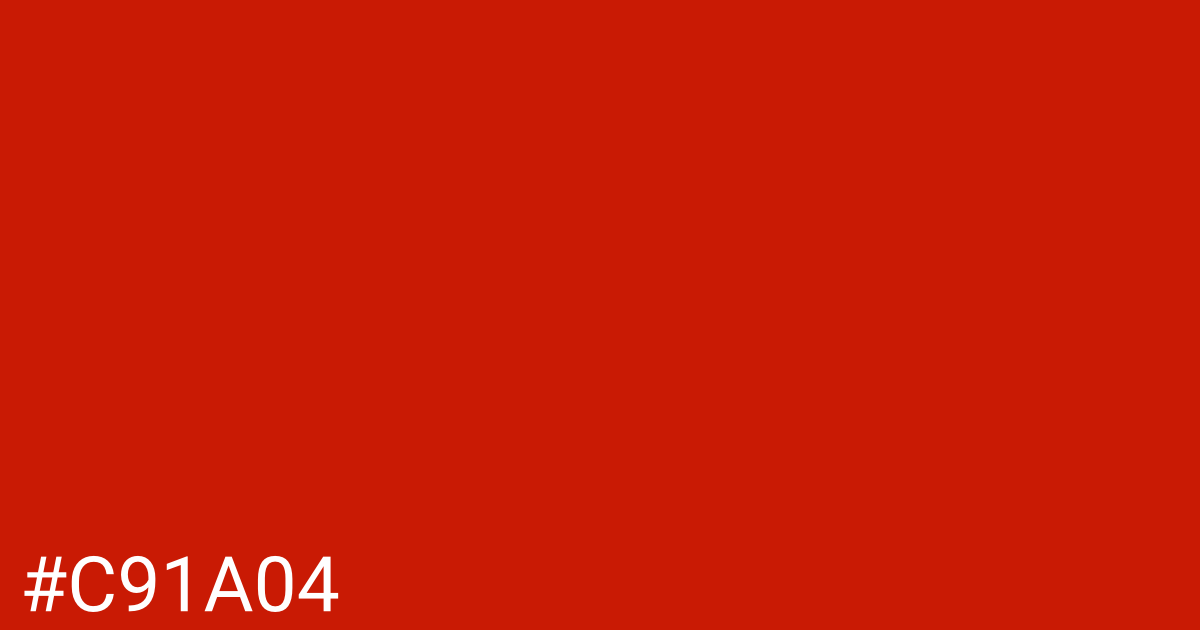 Hex color #c91a04 graphic