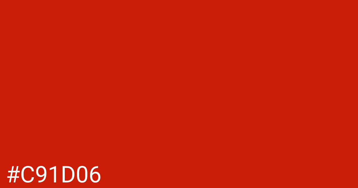 Hex color #c91d06 graphic
