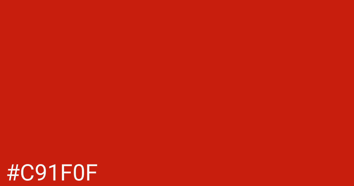 Hex color #c91f0f graphic