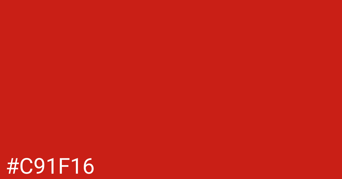 Hex color #c91f16 graphic