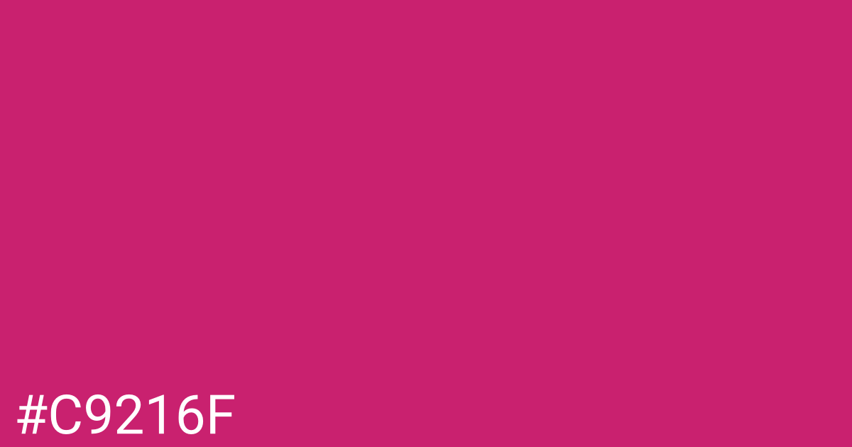 Hex color #c9216f graphic
