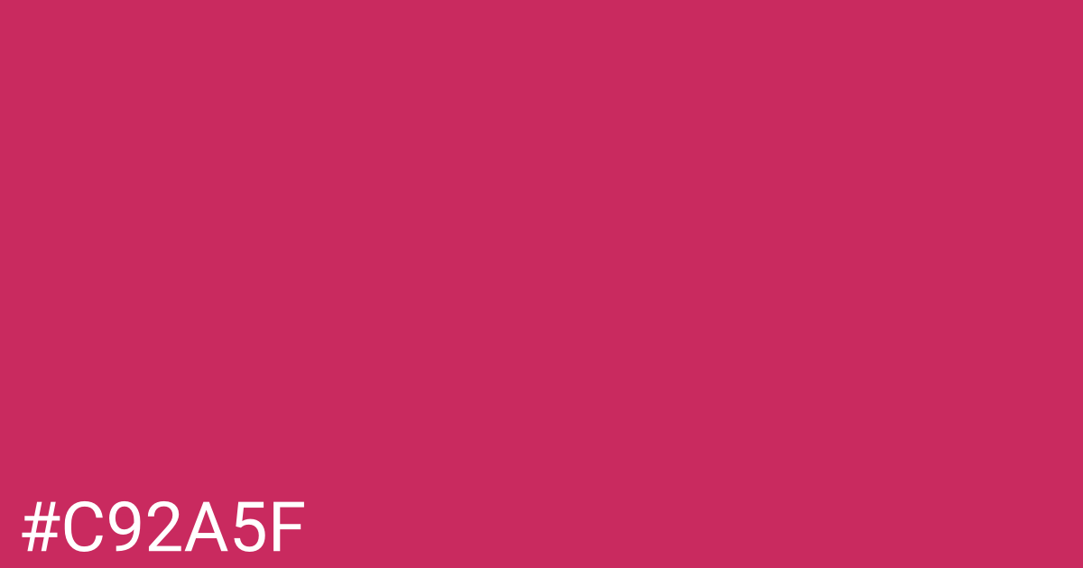Hex color #c92a5f graphic