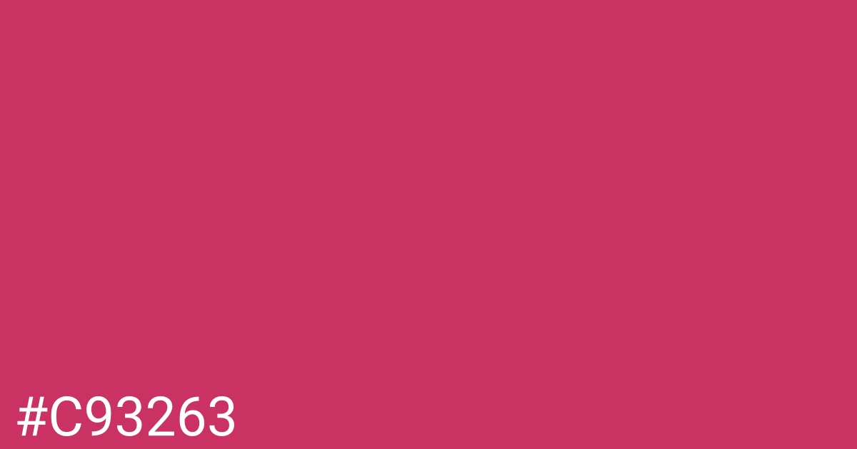 Hex color #c93263 graphic