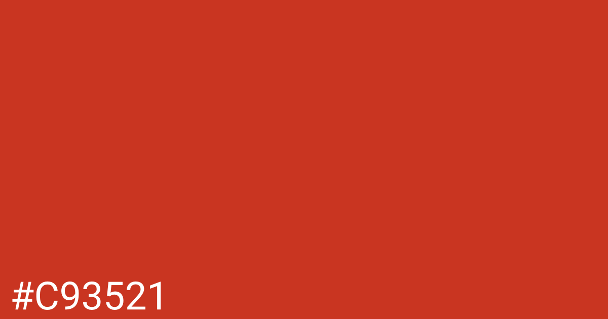 Hex color #c93521 graphic