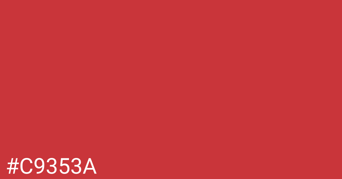Hex color #c9353a graphic