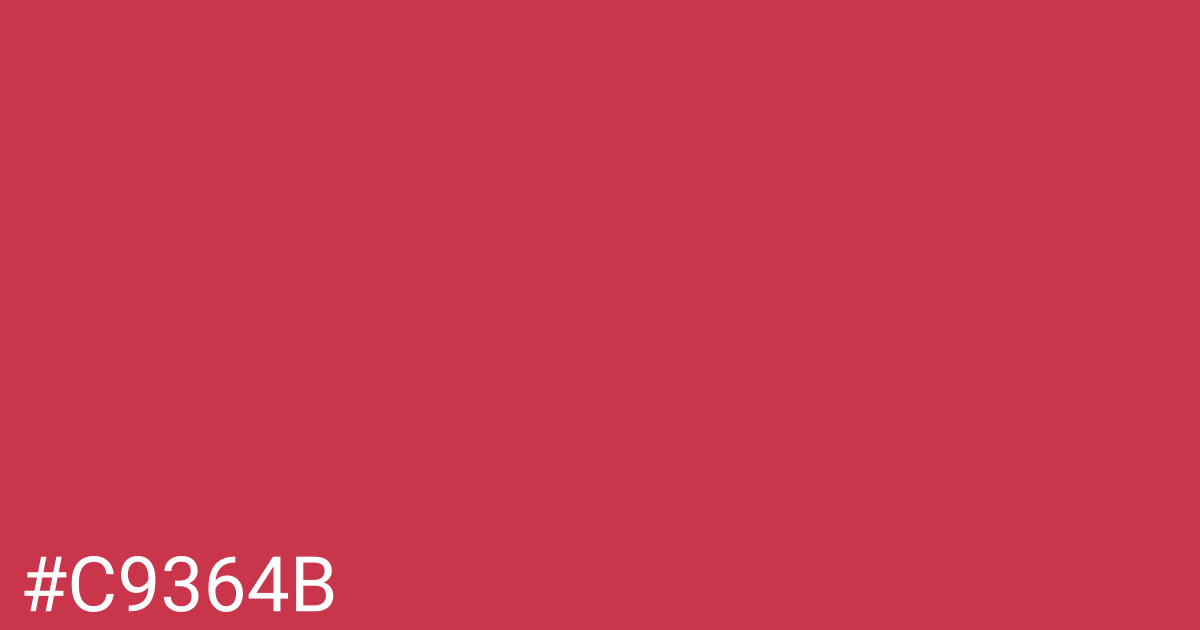 Hex color #c9364b graphic