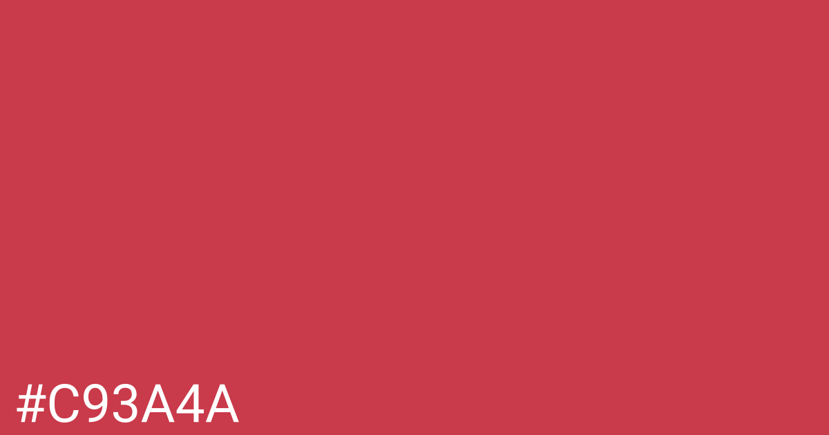 Hex color #c93a4a graphic
