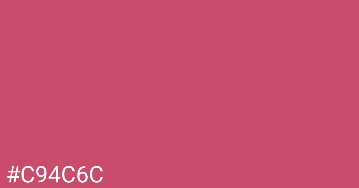 Hex color #c94c6c graphic