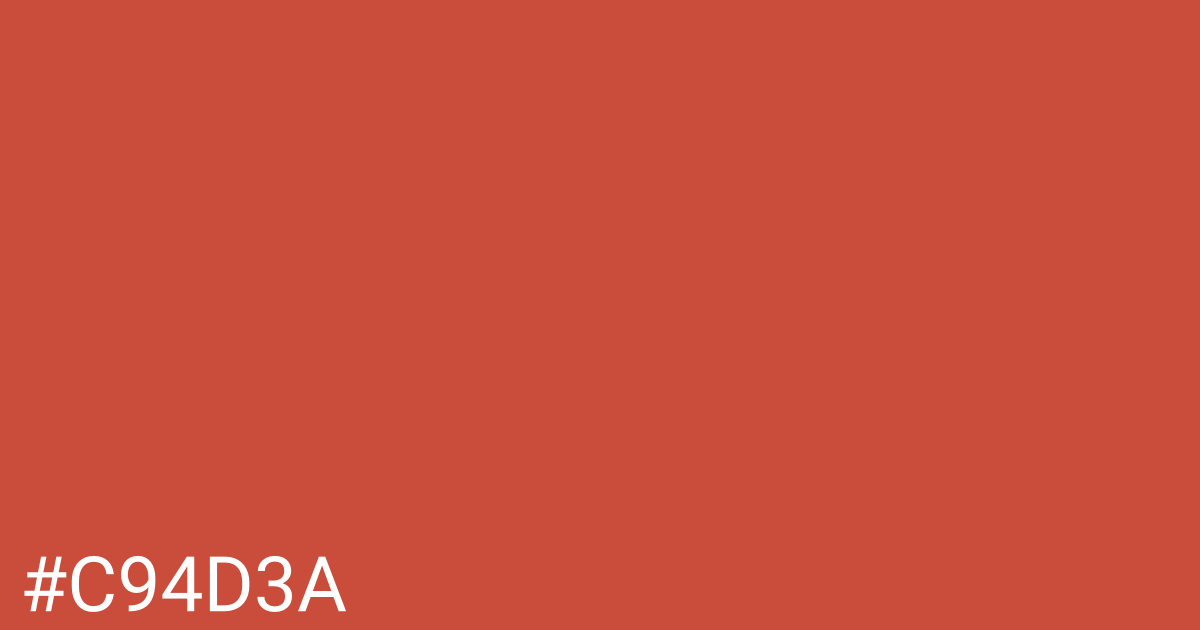 Hex color #c94d3a graphic