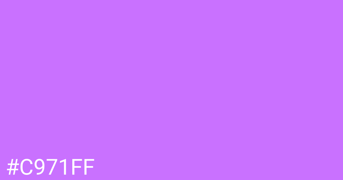 Hex color #c971ff graphic