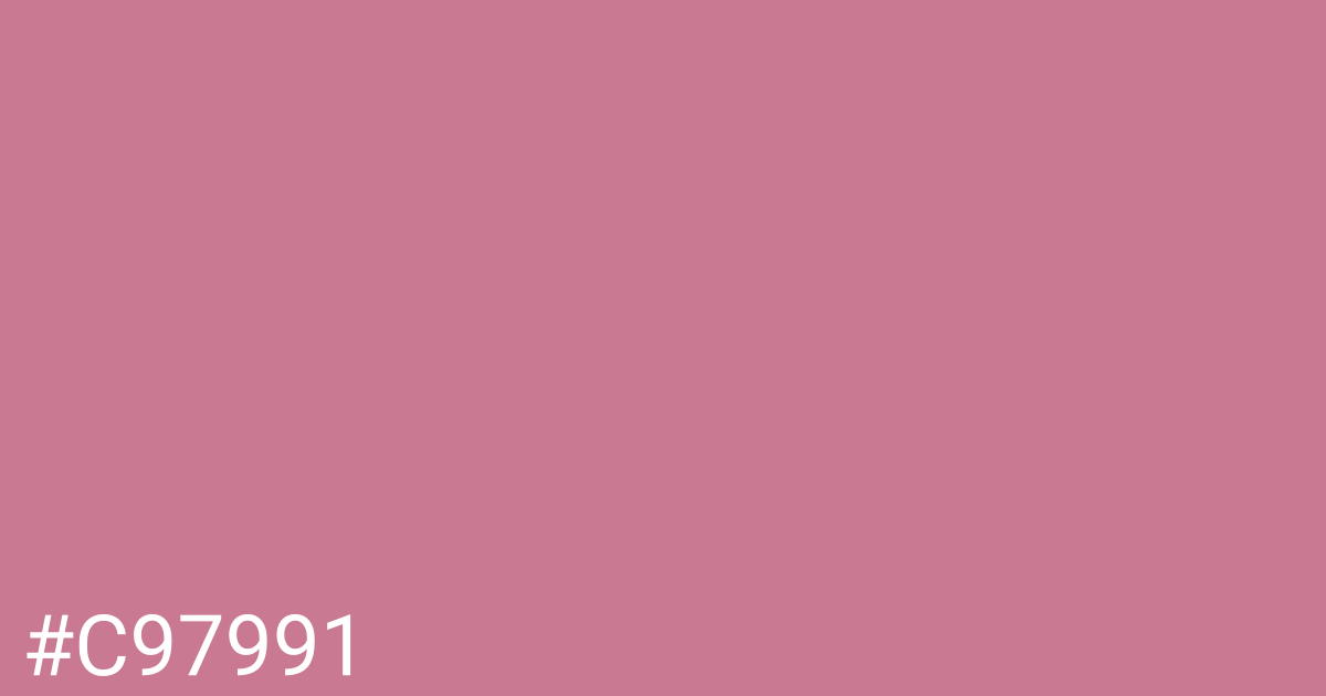 Hex color #c97991 graphic