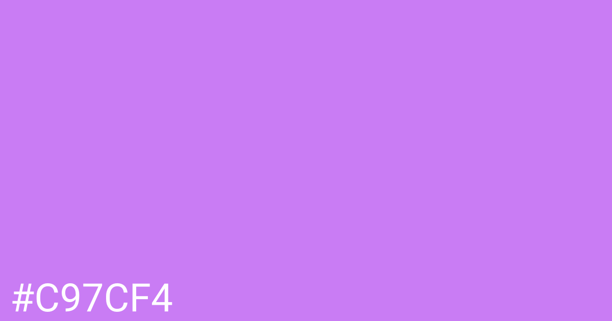 Hex color #c97cf4 graphic