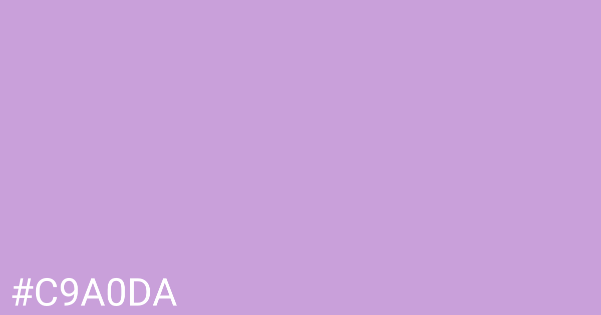 Hex color #c9a0da graphic