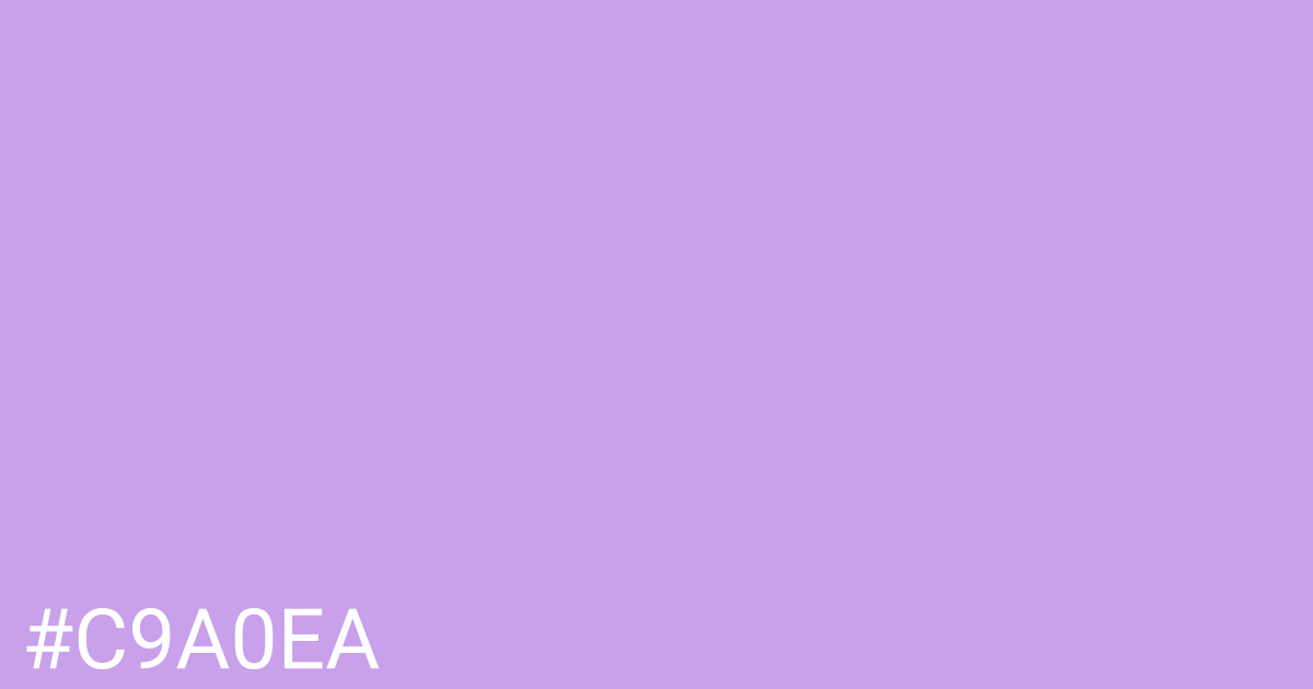 Hex color #c9a0ea graphic