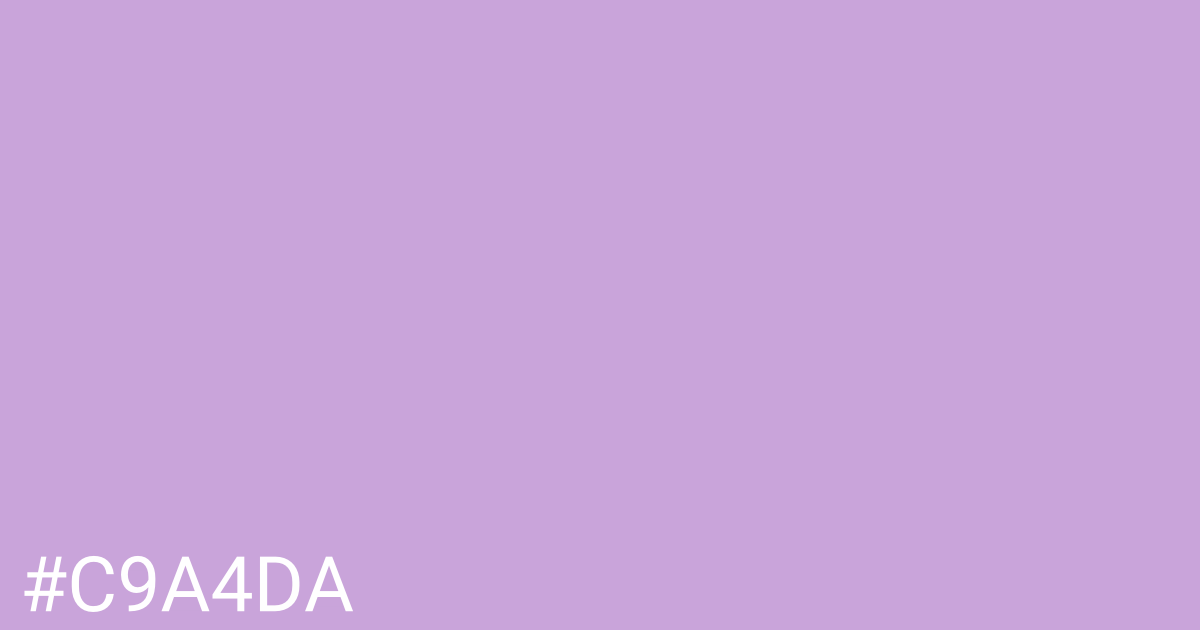 Hex color #c9a4da graphic