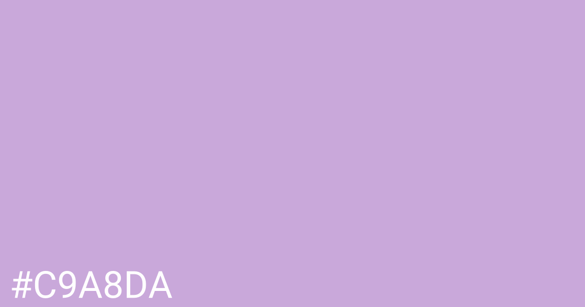 Hex color #c9a8da graphic