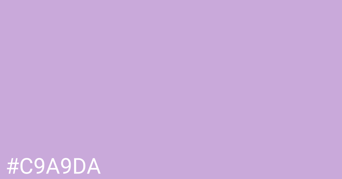 Hex color #c9a9da graphic