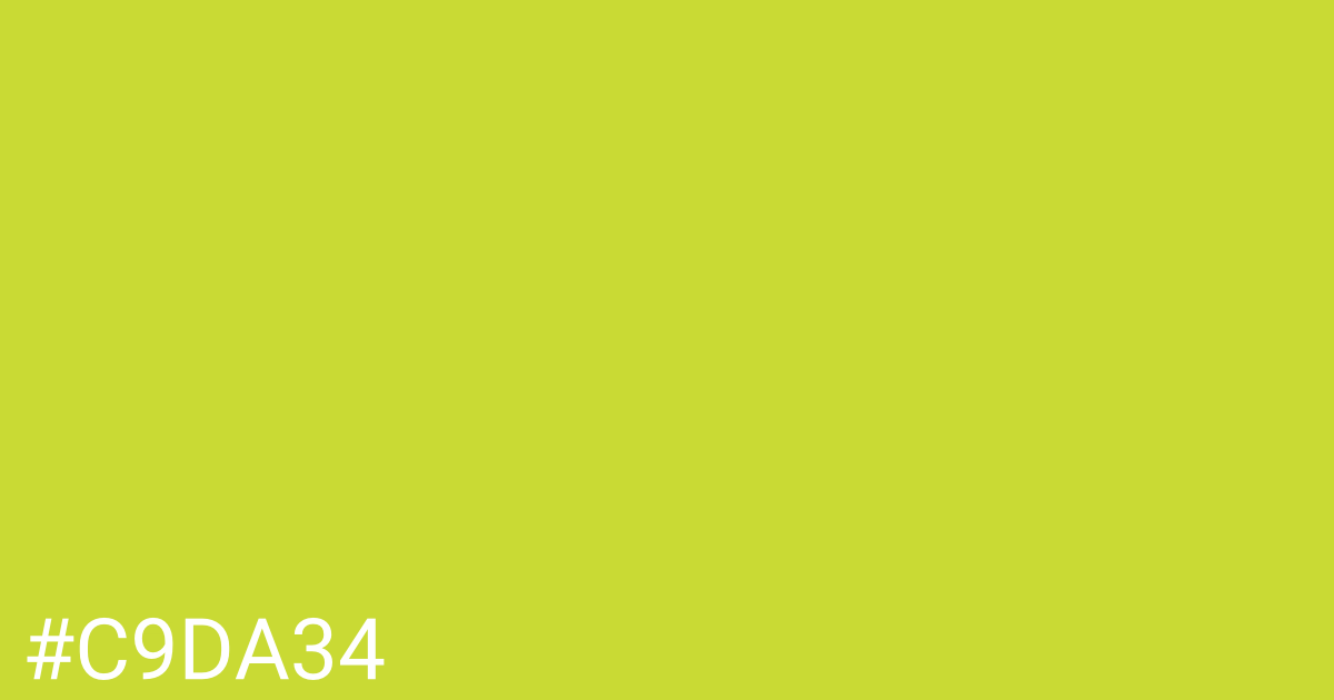 Hex color #c9da34 graphic