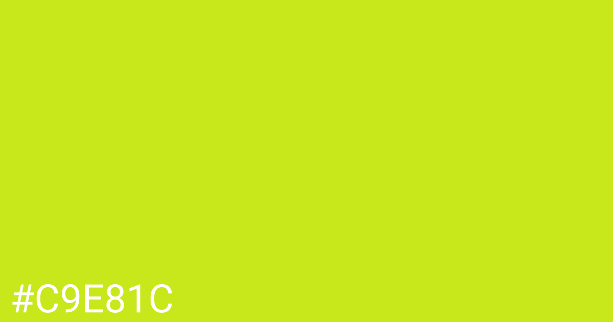 Hex color #c9e81c graphic