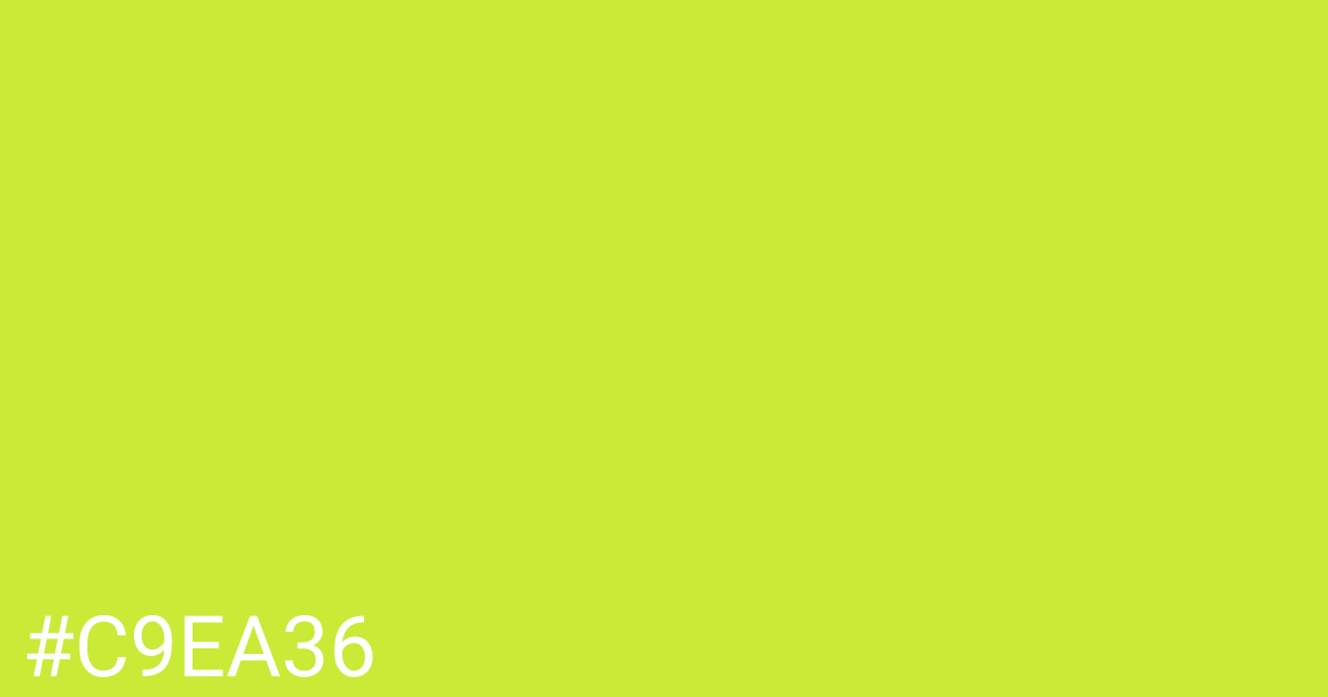 Hex color #c9ea36 graphic